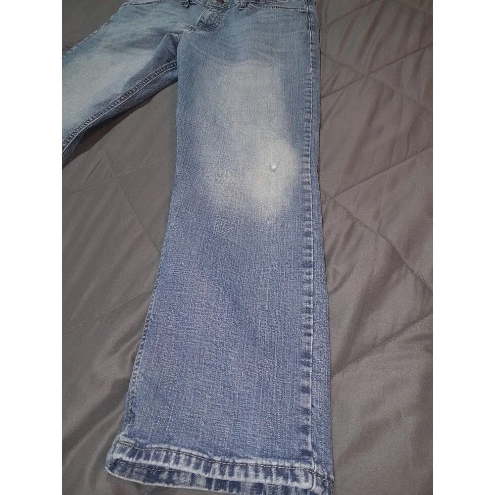 Wrangler Jeans Mens 34x28 Blue Light Wash Cotton Work wear Denim Cowboy